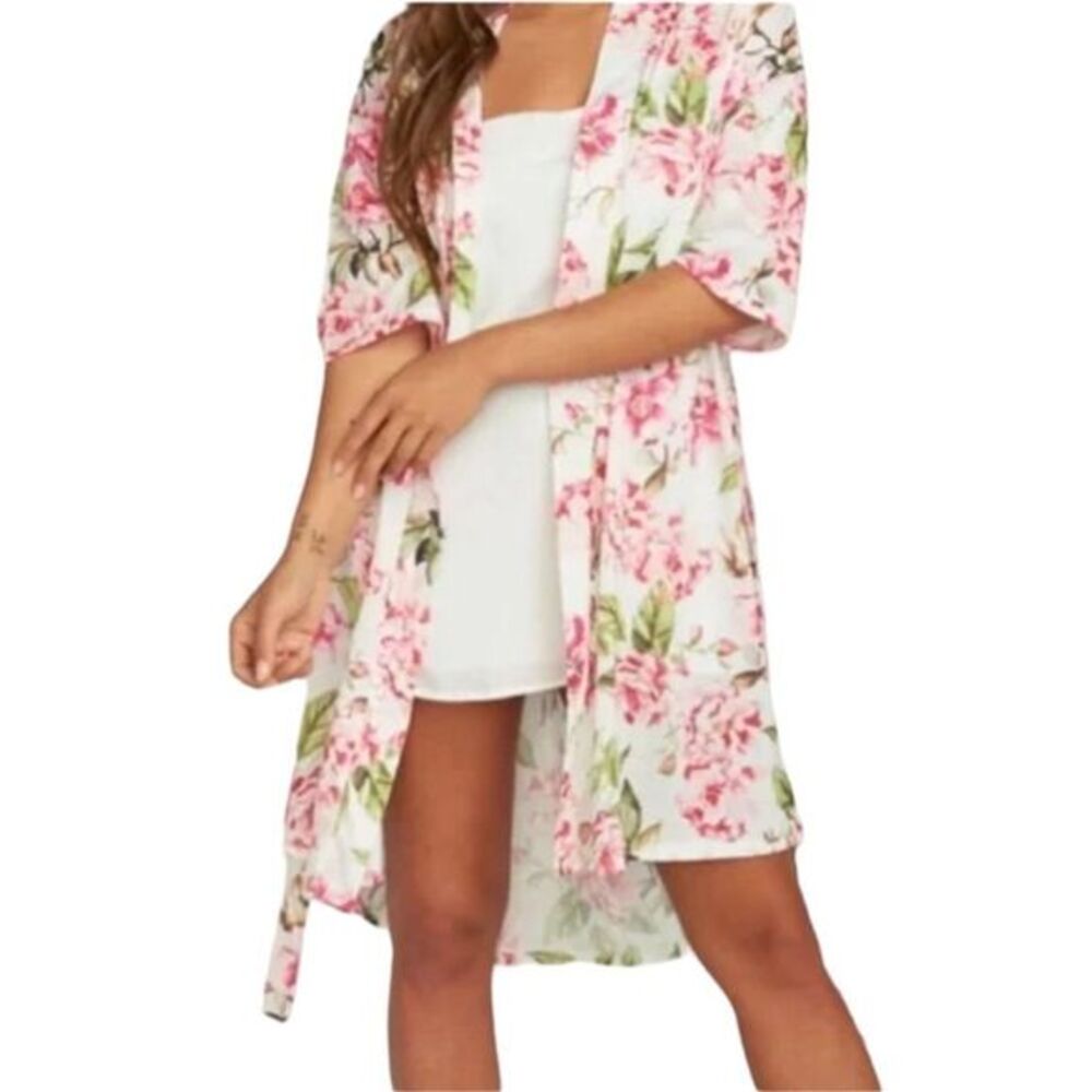 Show Me Your Mumu Floral Robe Open Front One Size